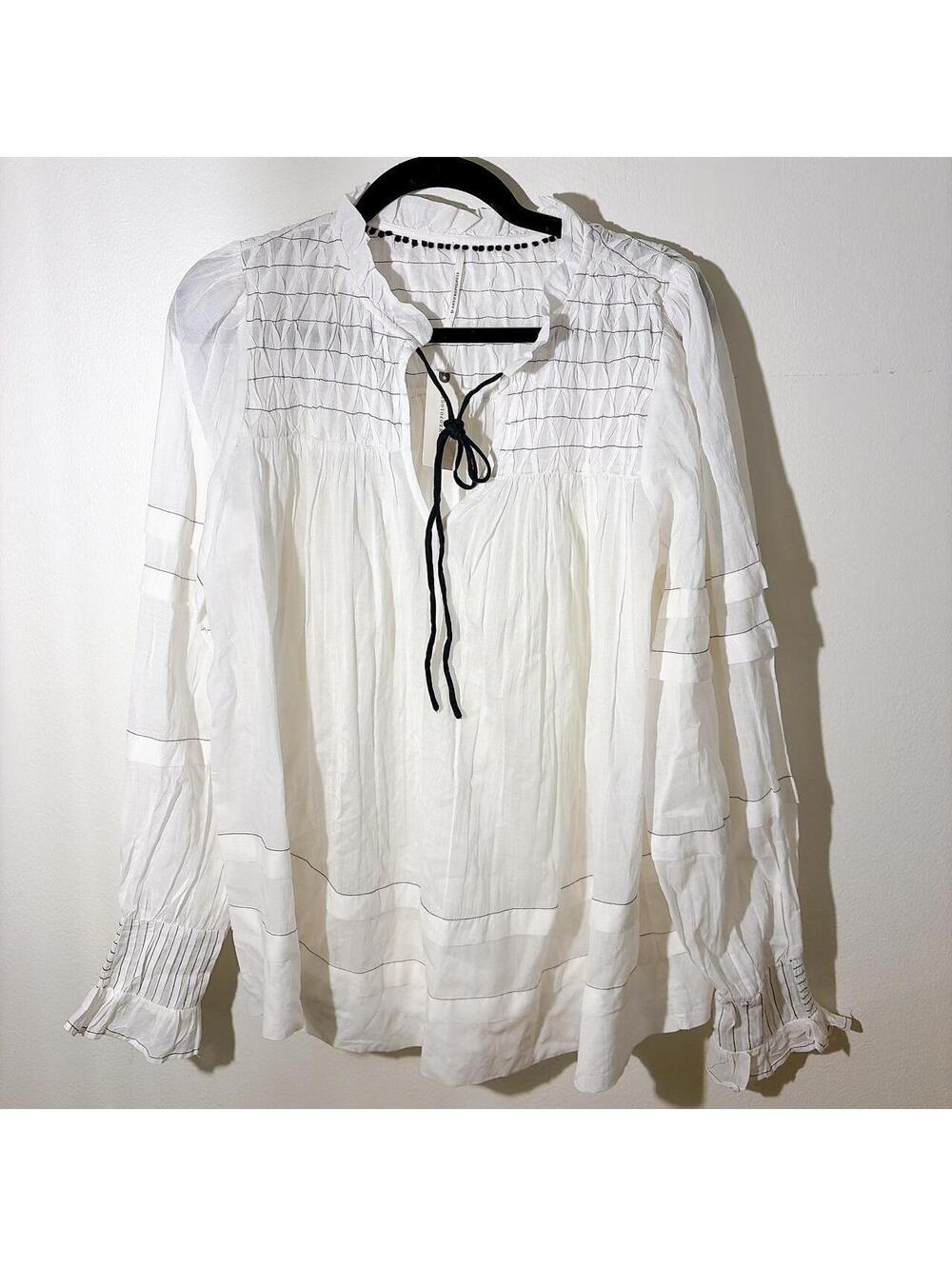 NWT Anthropology white oversized blouse
